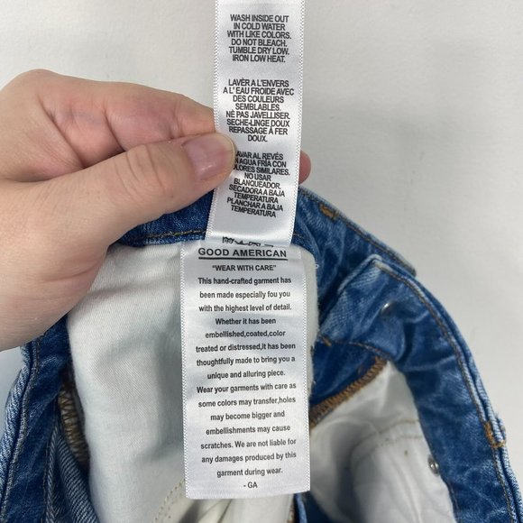 Good American Light Blue Straight Leg Jeans - Picture 11 of 15